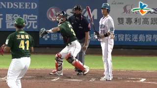 20130905 CPBL 獅VS桃猿 1下 謝炫任盜壘成功