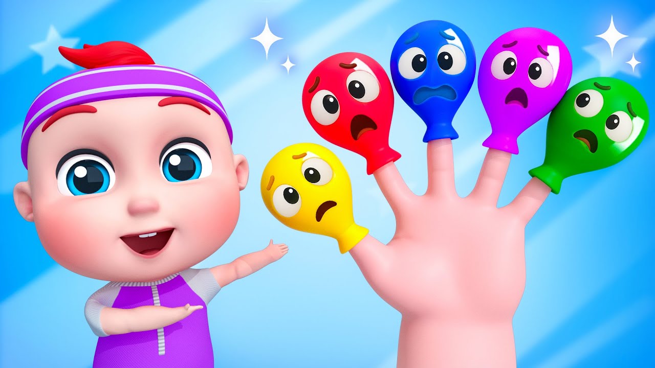 Finger Family Song | Balloon Finger FamilyㅣSong for KidsㅣRowan Nursery Rhymes