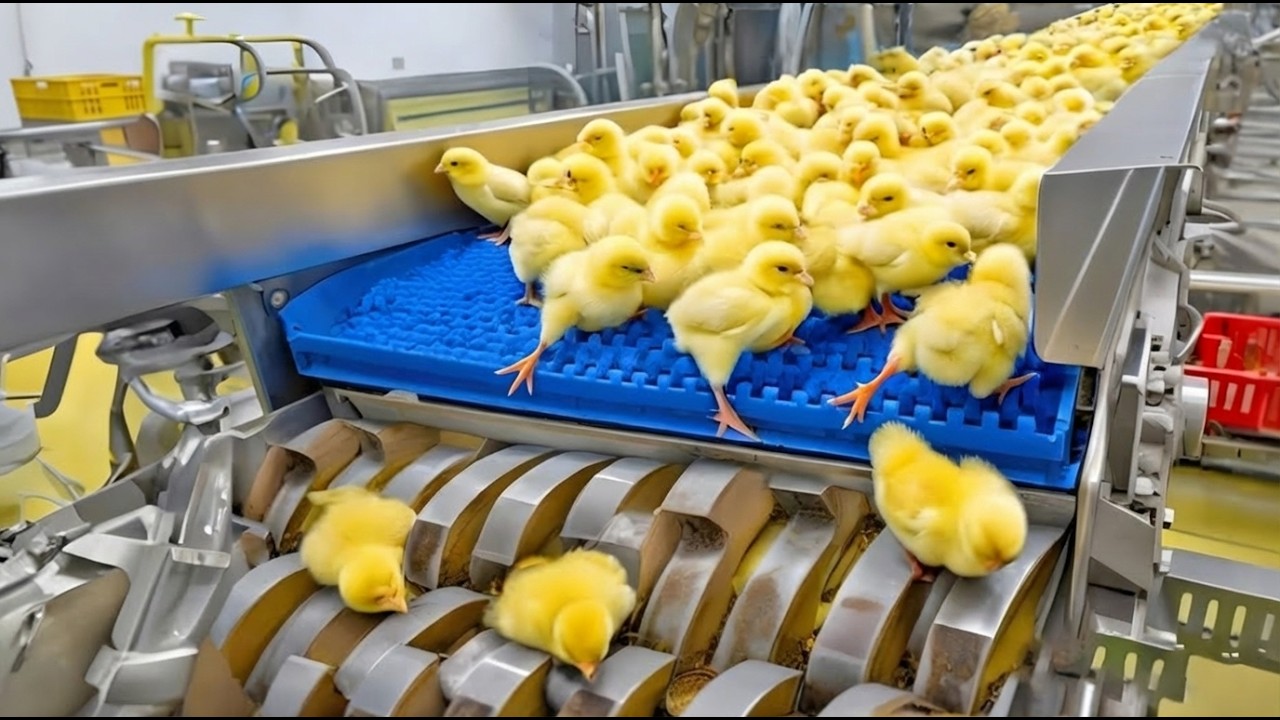 Mega Chicken Factory You’ve Never Seen Before: Egg Incubation & Broiler Chicken Raising Process!