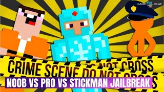 Noob Vs Pro Vs Stickman Jailbreak Game Review - Walkthrough screenshot 4