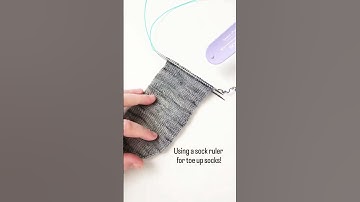 Using a sock ruler for toe up socks!