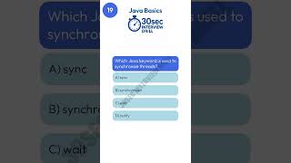 Java Basics MCQ Which Java keyword is used to synchronize threads