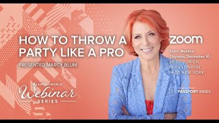 ASW Webinar "How to throw a party like a pro" with Marcy Blum Net Worth