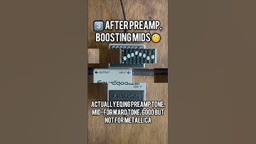 Where to place EQ pedal? Examples in front vs loop, boosting or scooping mids. Metallica tone