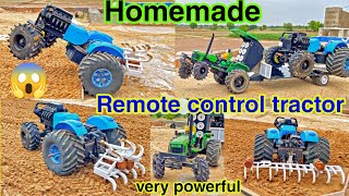 diy rc tractor model John Deere and very powerful big tractor with cultivater