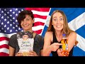 American & Scottish People Swap Snacks