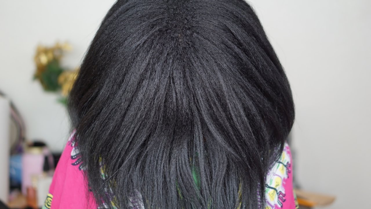 How to Blow Out Texlax/Relax Hair | Ama Gloria - YouTube