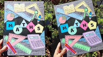 Easy math project file decoration idea.  Math Practical file, notebook, scrapbook decoration idea.
