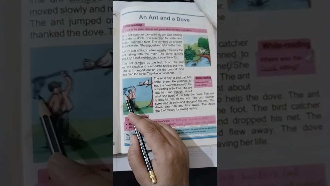 Unit no. 10 An Ant and a Dove (reading and difficult words)