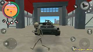 Skeleton Stickman steals a LoneTank  | Stickman Rope hero 2 screenshot 4