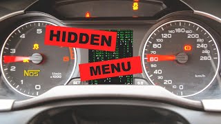 Audi A4 B8 Hidden Menu - No Coding