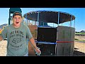 Overnight in a GIANT Trampoline Tower BOX FORT!