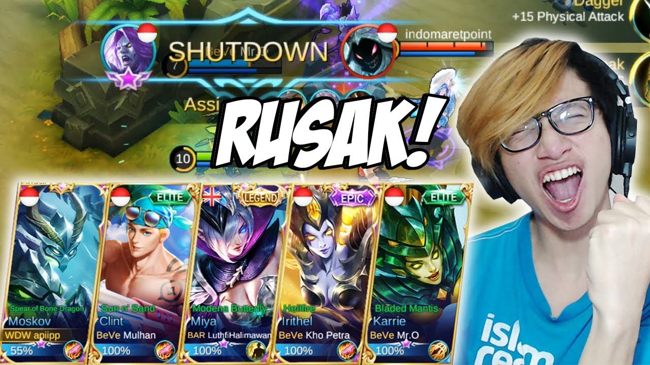 FULL META MARKSMAN KACAU PARAH NGAKAK MOBILE LEGENDS INDONESIA