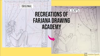 Recreations of FARJANA DRAWING ACADEMY drawings|The art explorer