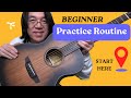 Beginner guitar practice routine