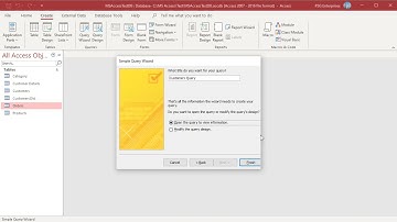 How to Run the Query Wizard in MS Access - Office 365