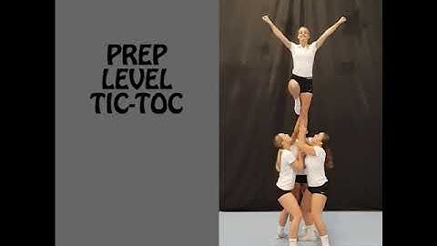 Prep level tic-toc instructional video - cheerleading group stunts