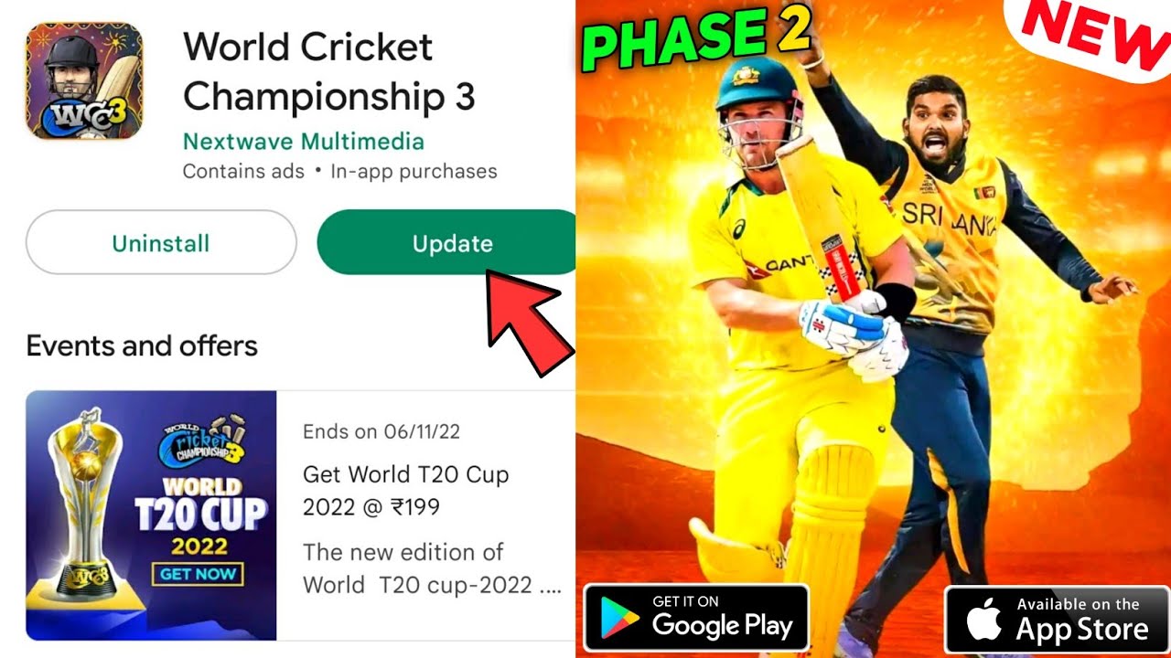 WCC3 New Mega Update Release Date | Phase 2 | WCC3 New Update Launch Date