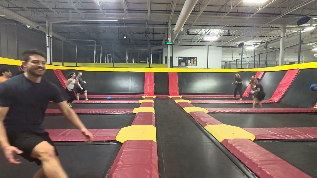 Trampoline dodgeball - game 1