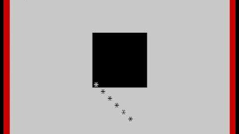 AABB collision with Diagonal Line segment algorithm test in ZX Spectrum BASIC