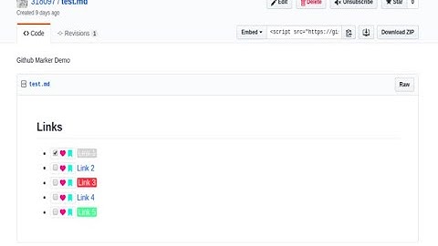 Github Marker - Chrome extension to mark links