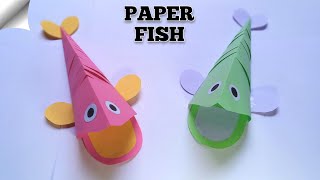 How to Make Paper Fish || DIY Moving Paper Fish || Origami Paper Fish || Easy Paper Crafts ||