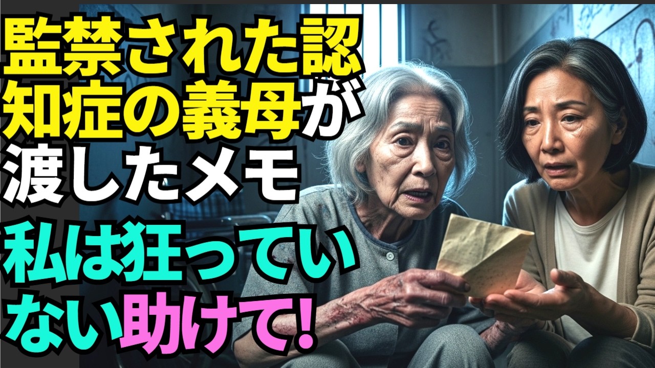 監禁された重度認知症の義母が3年ぶりにこっそり渡した一枚のメモ――「お嫁さん、私は狂ってなんかいない。助けておくれ！」｜老後の物語｜感動ストーリー｜朗読ラジオ｜オーディオブック｜