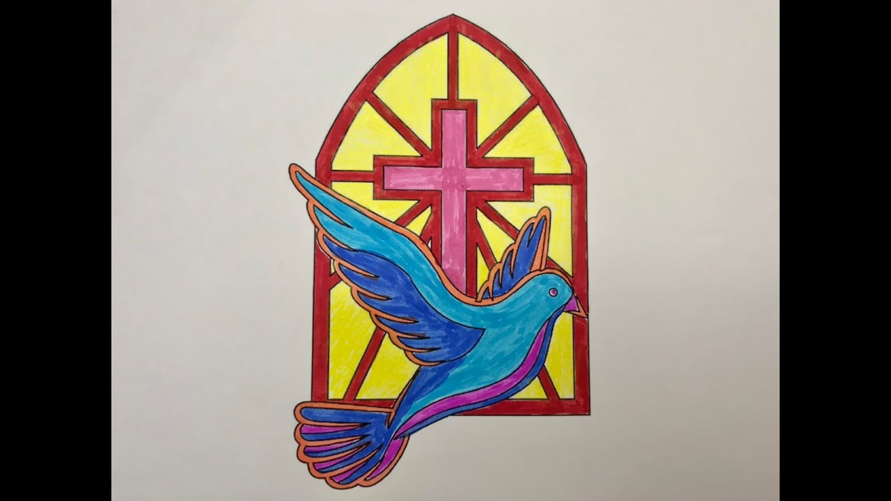 (Faith In GOD) How to Draw Dove and cross? #GOD YouTube