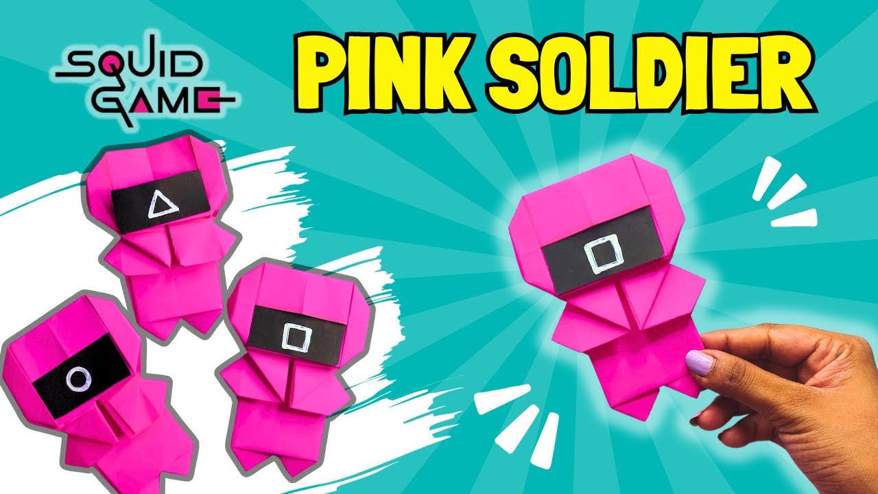 How To Make Squid Game Pink Soldier? | Paper Made Pink Soldiers