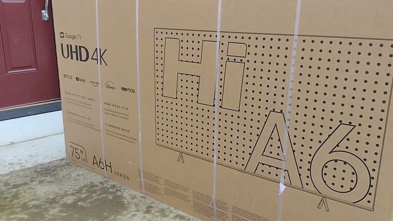 Porch delivery, one of the ways Amazon will deliver your 75" or 85" TV No freight cost