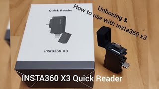 Insta360 X3 Quick Reader | Unboxing | Quick Tutorial | How to use with Insta360 X3 and mobile device screenshot 2