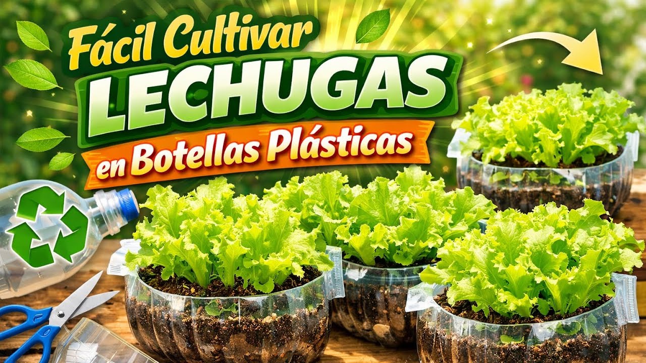 Cómo cultivar lechuga en botellas plásticas #lechuga #abonoorganico #cultivo #reciclaje#alimento