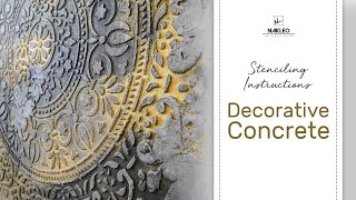 6 Easy Steps  Stenciling Instructions: Decorative Concrete  Creative Stencil Pattern Application