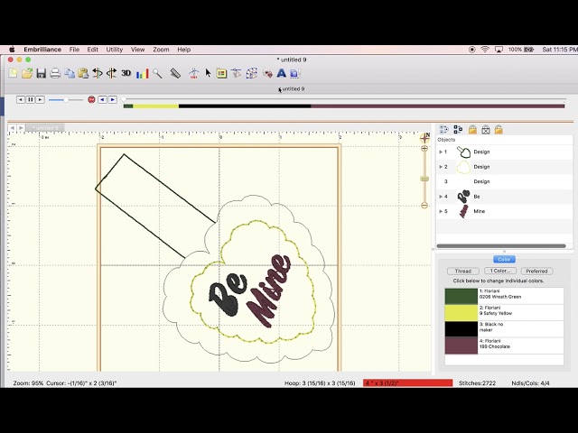 Embrilliance Embroidery Software, Changing the Color Sequence 