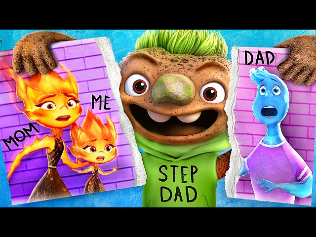 Dad vs Stepdad! Ember and Wade from Elemental Have Children! Fire vs Water Parenting Hacks! class=