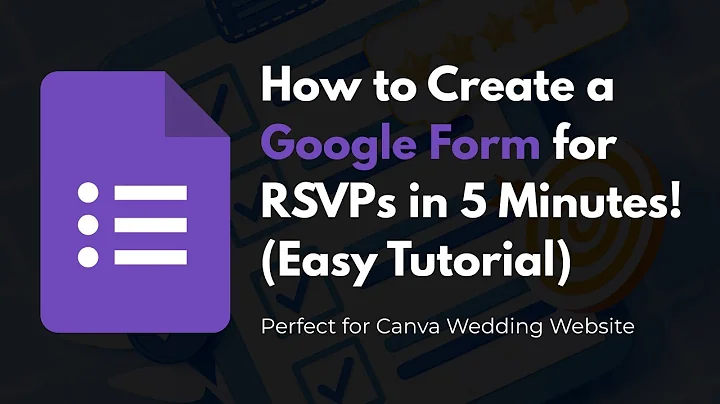 How to Create a Google Form for RSVPs for Canva Wedding Website in 5 Minutes! (Easy 2025 Tutorial)