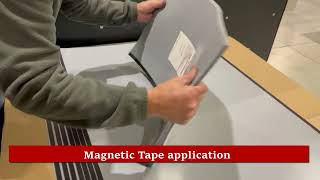 E-Commerce machine Maxi Athos, double sided tape, Tear Tape, Silicon Tape and Magnetic.