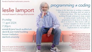 Famous programming ≠ coding - Leslie Lamport Profile