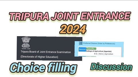 TBJEE 2024// CHOICE FILLING// DISCUSSION #tbjee #counselling