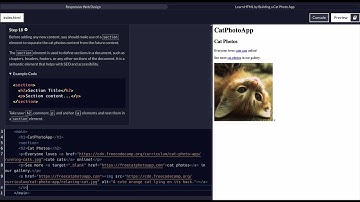 FreeCodeCamp - Responsive Web Design - Step 18 of 71 -  Learn HTML by Building a Cat Photo App