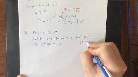 Tangent lines and normal lines