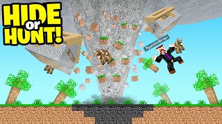 Minecraft, But A Tornado Destroys The Map.. (Hide or Hunt)