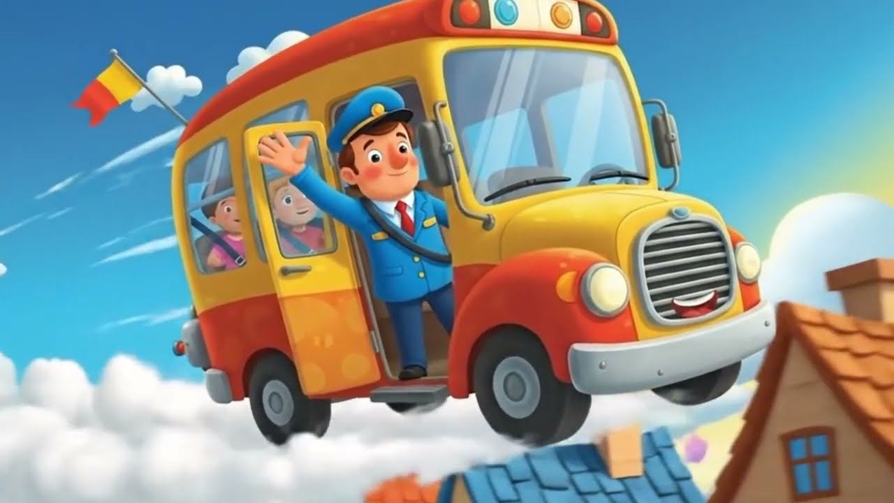 🎵 Fly Fly Flying School Bus | Magic Land Kids Song 🌈