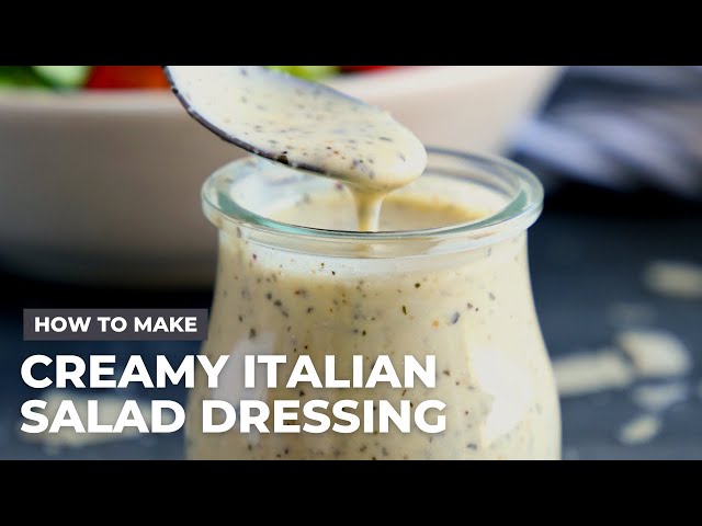 How to Make Homemade Classic Creamy Italian Salad Dressing - YouTube