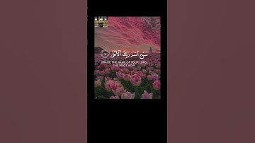 سَبِح اسم ربك الأعلى #تلاوةخاشعة #قرآن_كريم