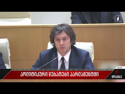 პოლიტიკური დებატები პარლამენტში