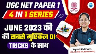 UGC NET Dec 2023 Paper 1 | DI PYQs with Tricks | UGC NET DI Previous Year Questions | JRFAdda