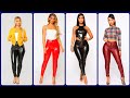 most attractive and Stunning Leather tight pants outfits ideas for women and girls