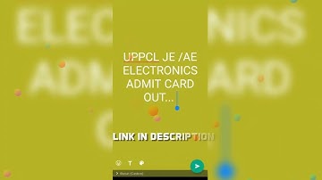 UPPSC POLYTECHNIC LECTURER AND UPPCL JE/AE ADMIT CARD OUT.. LINK IN DESCRIPTION