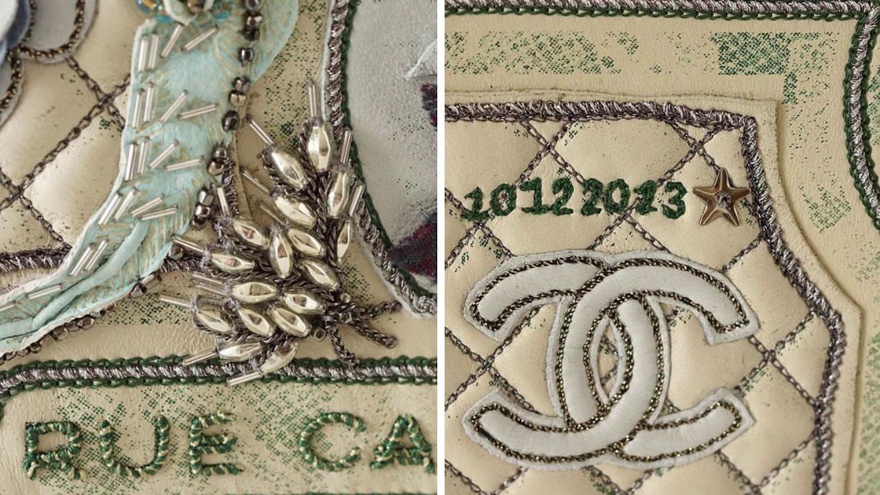 Very Rare! Chanel Bag Runway Dollar Clutch / Shoulder Bag New